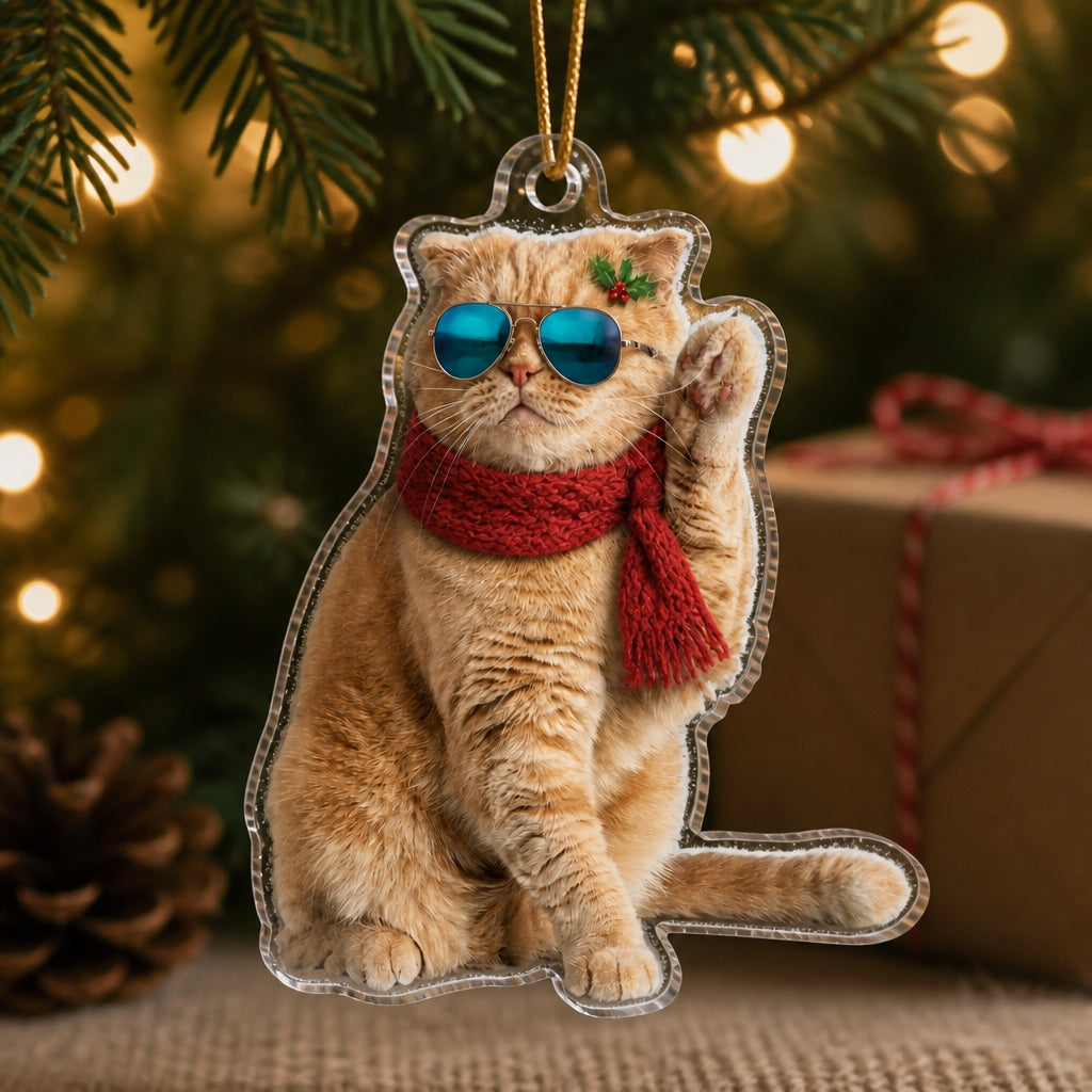 Custom Pet Photo Cutout Acrylic Ornament with Mirrored Shades - Personalized Laser Cut Custom Shape Ornament 5dbba7e4-d6cc-4300-b82b-1dccfb705f2a.jpg