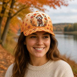 Autumn Dalmatian Leaf Wreath All-Over Print Cap - All Over Print Cap 5ddb9107-8bcd-485d-b591-cc26bf7d802f.jpg