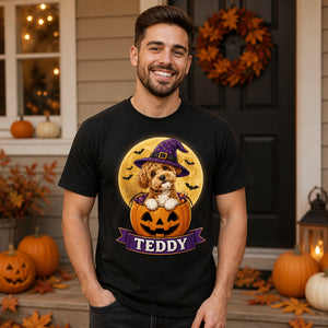 Halloween Pet Photo Pumpkin Tee - Personalized T-shirt 5df1797d-b2fd-4556-a58e-04482eb0caf8.jpg