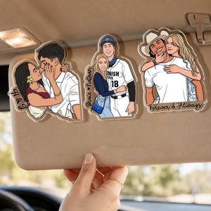 Personalized Portrait From Couples Photo Sun Visor Clip, Custom Photo Couples Car Visor Clip, Anniversary Gift For Him, Gift For Boyfriend 5e00b485-666b-4a66-b579-39dc8271d597-7.jpg