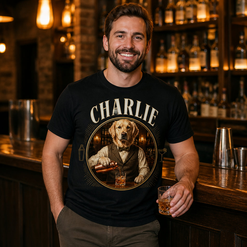 Custom Pet Mixologist Portrait Tee – Photo Upload - Personalized T-shirt 5e01a40d-c423-45e3-ac21-8e5867de888b.jpg