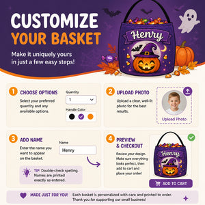 Personalized Halloween Trick-or-Treat Fabric Bag — Name + Cute Pumpkin & Bat - Personalized Halloween Fabric Basket 5e0f7734-e9e3-4290-b2d1-80a5a7c110fc.jpg