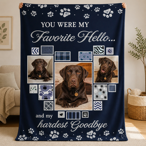 Pet Memorial Photo Blanket - "Favorite Hello, Hardest Goodbye" (3 Photos) - Personalized Blanket 5e1a5c1f-07f0-4ed5-ac8b-3c3d5e4285d8.png