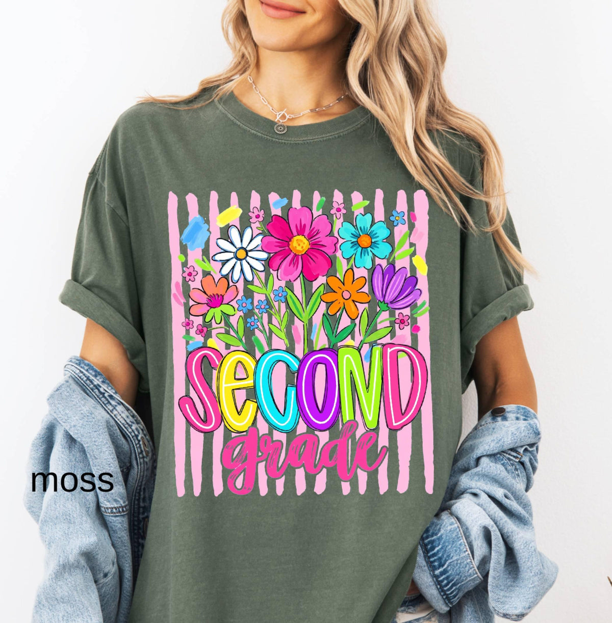Comfort Colors Teacher Team Striped Back To School Shirts, Wildflower Level Grade T-shirt, Teacher Gift, Pre-K First Grade Kindergarten Tee 5e3a895d-5b9f-405e-91cb-e979fe3d18db-5.jpg