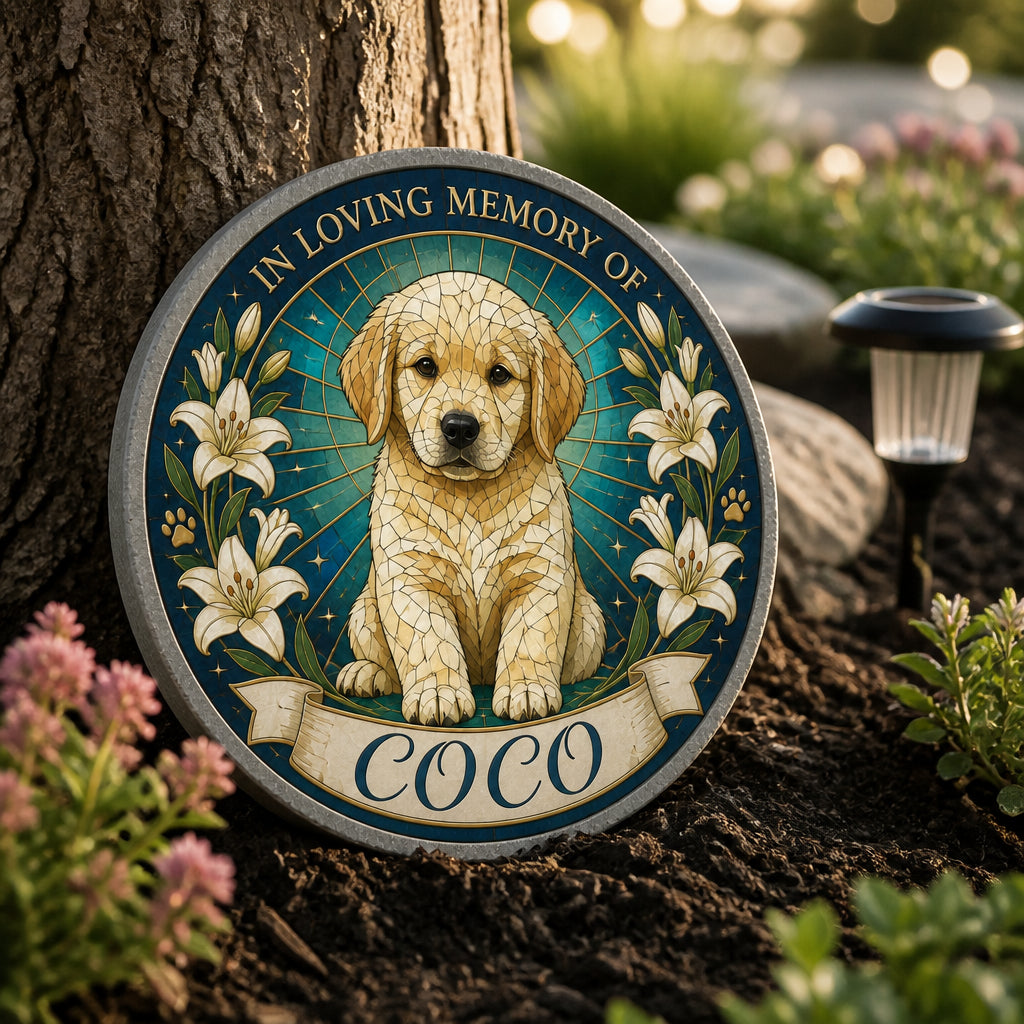 Pet Memorial Stone – Stained-Glass Halo – In Loving Memory of Name - Personalized Memorial Stone 5e45587a-0114-4305-9b31-94a8f6c458be.jpg