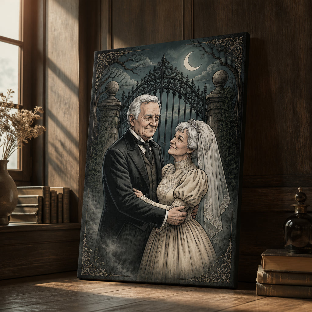 Custom Gothic Wedding Couple Portrait Canvas – Photo to Illustration - Personalized Canvas 5e4a7de7-6ec9-4bf3-9711-9826a574cffd.jpg