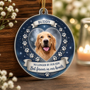 Pet Memorial Photo Shape Ornament – No Longer By Our Side - Shape Ornament 5e651034-9f06-47db-b346-8219ff920710.jpg