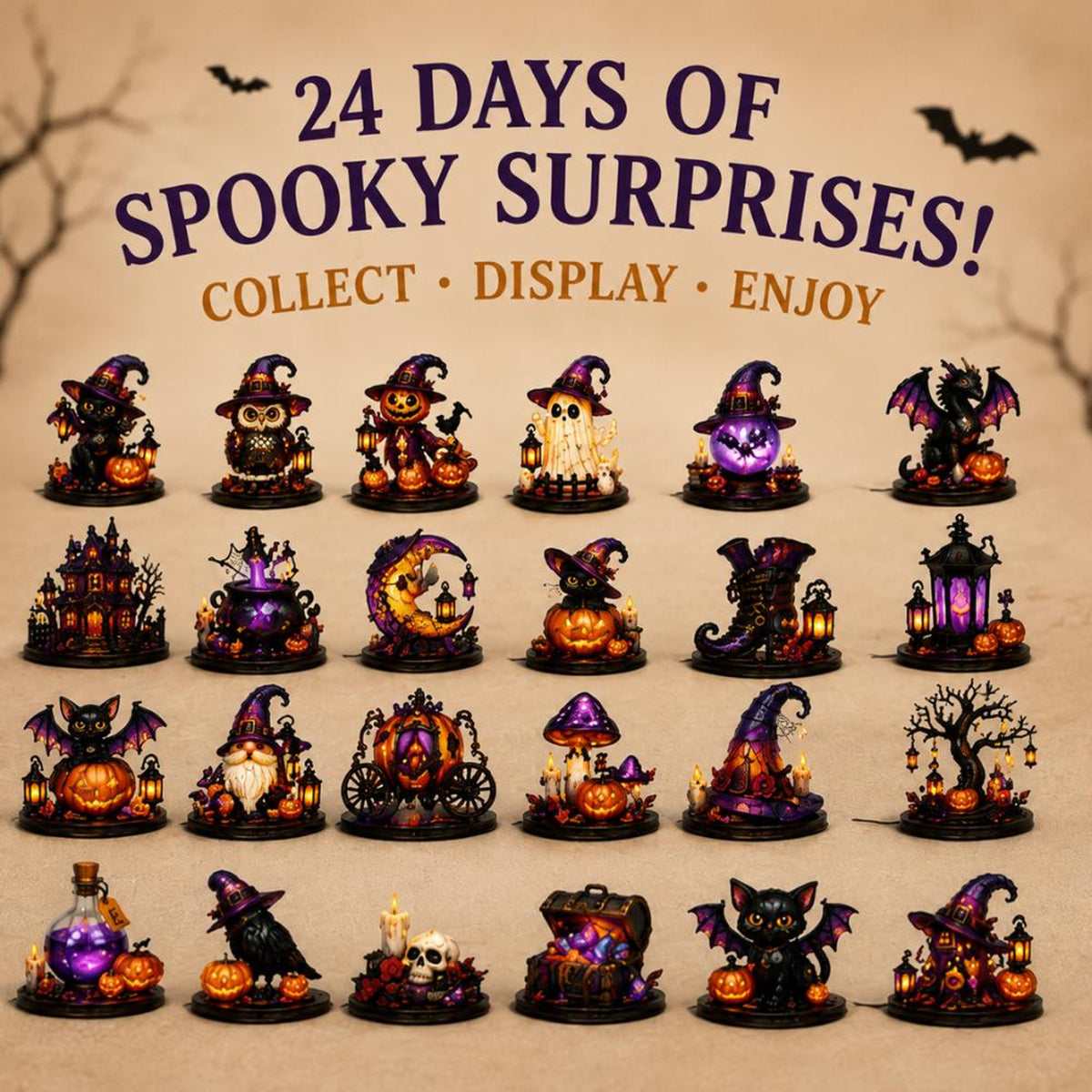 Halloween Advent Calendar, 24 Day Countdown Box, Mystery Box, Acrylic Figurines, Halloween Decor, Spooky Collectible, Blind Box, Halloween Gift 5e7714f7-3e02-4d84-808e-eea51df42bdb-5.jpg