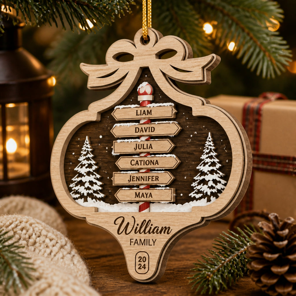 Personalized Family Wreath Names – 3‑Layered Wood Ornament - Personalized 3-Layered Wood Ornament 5e884eb1-2470-433a-b233-d5035b55e325.jpg