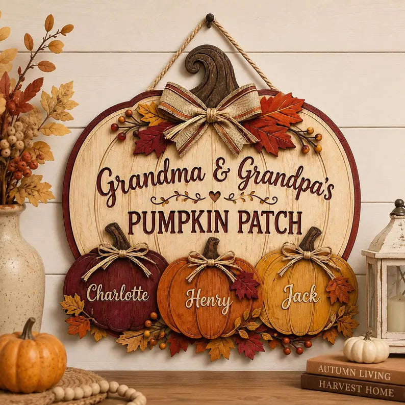 Personalized Pumpkin Patch Sign, Grandma & Grandpa Gift from Grandkids, Rustic Fall Family Decor, Custom Name Keepsake 5e8fc4ba-377d-4d30-9c6a-45cd499e82a1--9-.webp