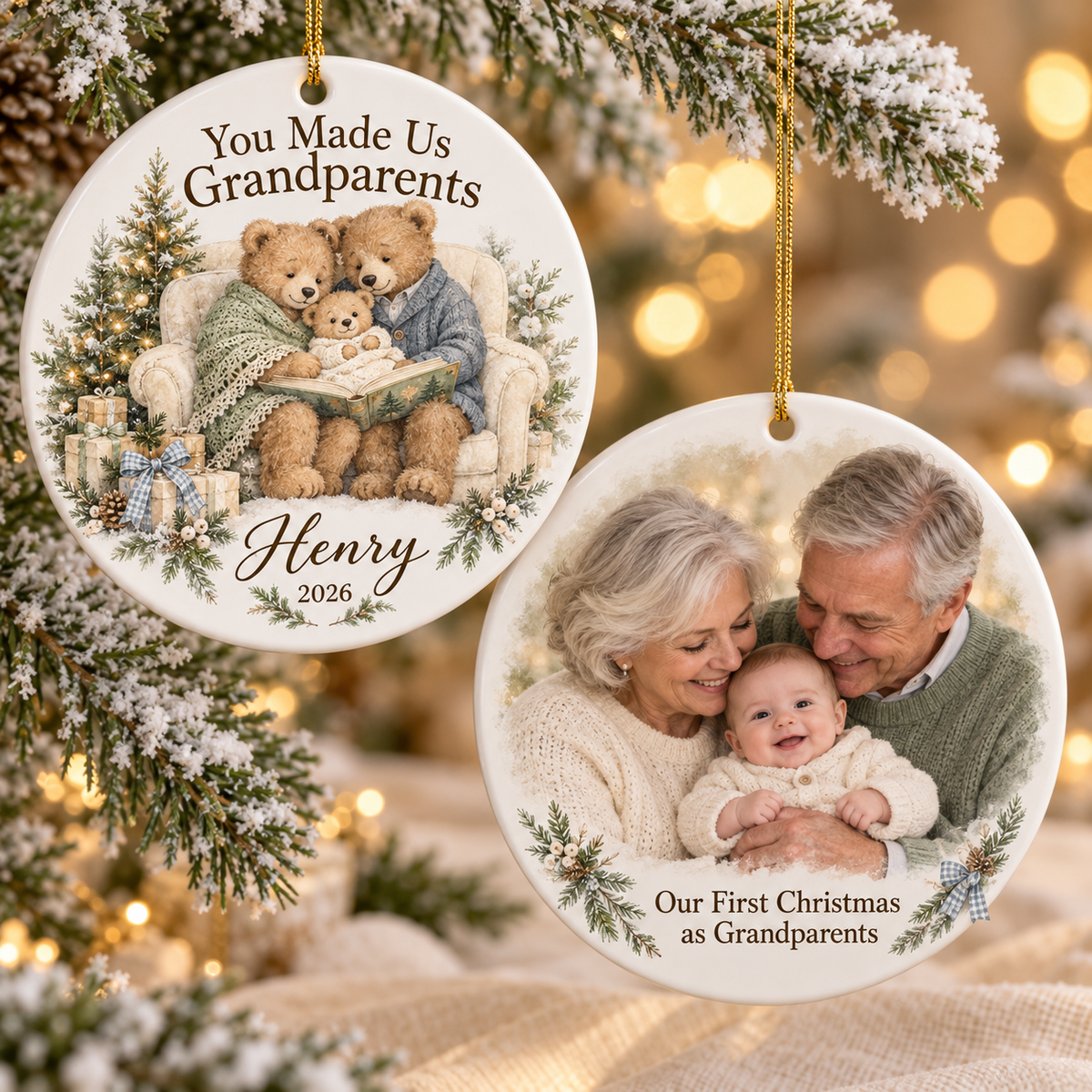 Personalized First Christmas as Grandparents Photo Ornament 2026, Double-Sided Custom Name Keepsake, Gift for New Grandma and Grandpa 5e8ff5a5-2eab-45d6-8b42-d426359b56d4-You-Made-Us-Grandparents-Ornament.png