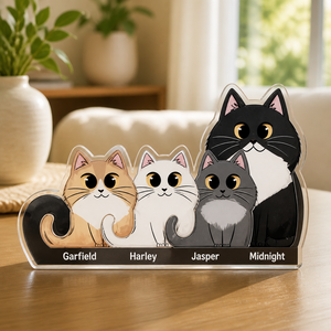 Custom Cat Family Acrylic Standee – Cartoon Pet Portraits with Nameplates - Personalized Acrylic Custom shape Standing 1 layer (FS) 5e917499-1847-4520-ac12-e56ab0350207.png