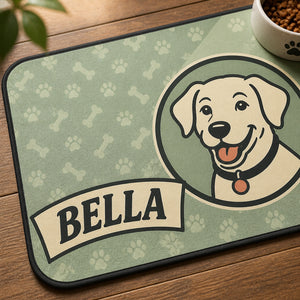Personalized Pet Feeding Placemat – Retro Bones Badge - Personalized Placemat 5eb00f7a-63c0-4d96-a659-c06a7c075dee.jpg