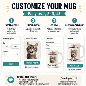 Good Morning Human Servant - Custom Cat Photo Mug - Personalized Mug 5ec4131f-3385-4ac1-a108-995eaebdbcb2.jpg