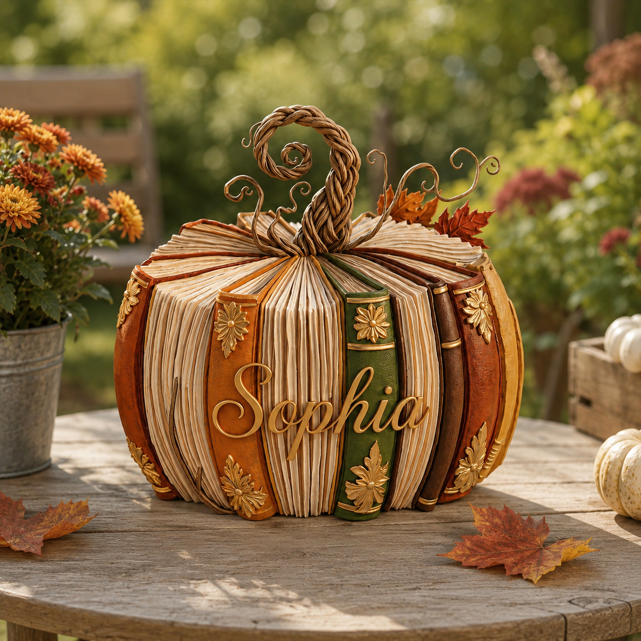 Personalized Fall Book Pumpkin Wooden Block, Custom Pumpkin Book Nook Decor for Book Lovers, Unique Librarian Gift, Book Lover Gift 5ed317f1-dca9-4eab-a17a-3e14a167dea7-banner-1.png