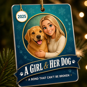 A Girl & Her Dog – Cartoon Photo Aluminum Ornament - Personalized Aluminum Ornament 5ee5ff0b-728d-40f3-914c-47a672b0fe38.jpg