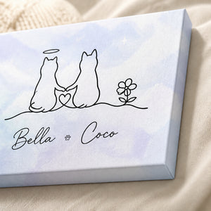 Minimal Line Cats – Personalized Names Canvas - Personalized Canvas 5ee7213d-ee46-4ec3-abbd-00610e2e95e9.jpg