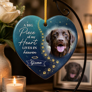 Pet Memorial Heart Ornament – A Big Piece of My Heart (Photo + Name) - Personalized Ornament 5ef2861f-68ca-4a84-8fa1-4d1e53649793.jpg