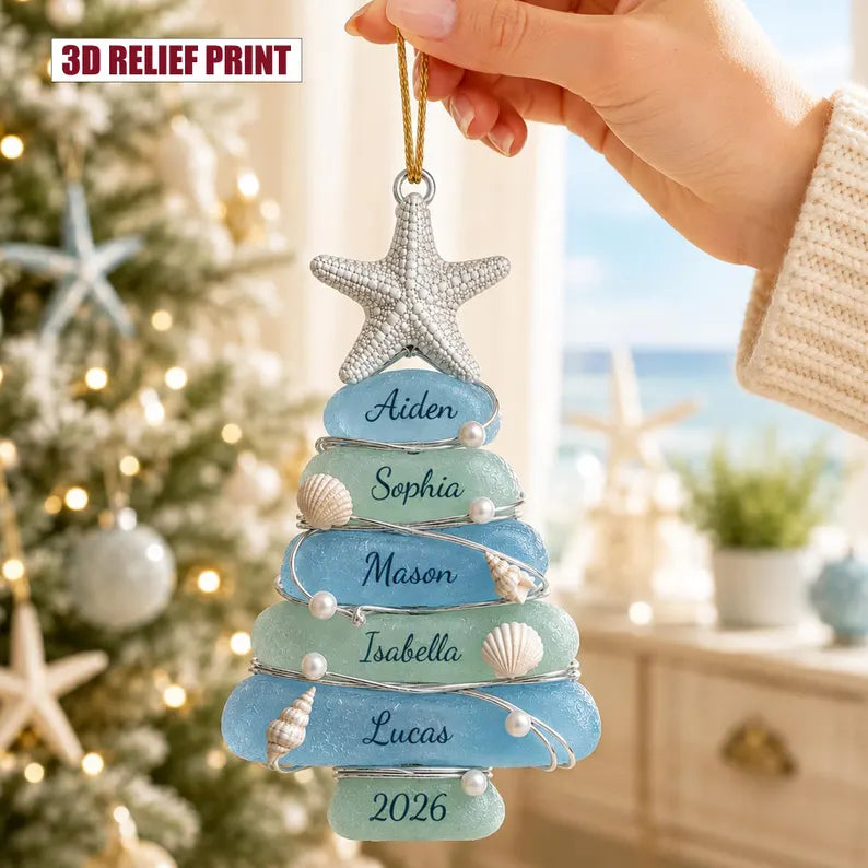 Custom Sea Glass Tree 2026 Acrylic Ornament, Beach Family Christmas Decor, Personalized Coastal Keepsake, Grandkids Gift 5ef3ed15-5a59-4df8-80a2-f212400282fc-yuu-2-.webp