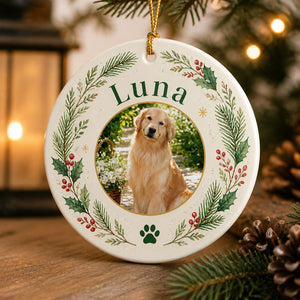 Custom Pet Photo + Name Wreath Ornament - Personalized Ornament 5f00f54c-a1f7-43cd-971d-f0458902dc49.jpg