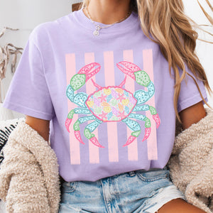 Comfort Colors Crab Shirt - Preppy Crab Graphic T-shirt - Boho Summer Beach Shirt - Retro Print Nautical Image TShirt 5f0f8467-7a87-4cd4-b721-03a882b8fcd8-12.jpg