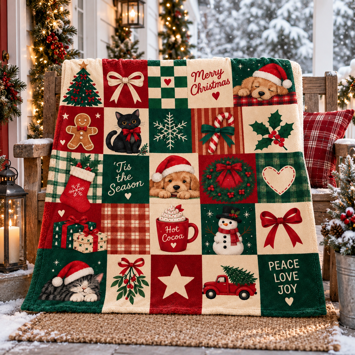Christmas Patchwork Blanket, Black Cat Puppy Throw, Red Green Plaid Flannel Fleece, Gingerbread Snowman Decor, Cozy Holiday Gift for Women 5f14a842-b223-4740-8316-aa3e0f49adc6-5bb007c7-d771-4080-9233-58b1c994e855.png