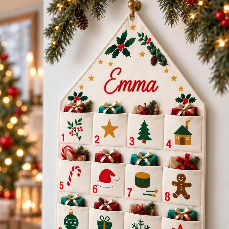 Personalized Advent Calendar 2026, Fabric Advent Calendar with Name, 24 Pocket Christmas Countdown Wall Hanging, Kids Reusable Holiday Decor 5f2792d2-89ea-455f-ac99-6c5fe08bea26-hgsfretge-6-.webp