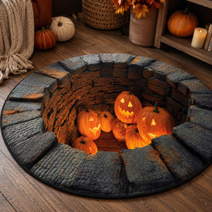 Halloween Pumpkin 3D Illusion Rug, Jack O Lantern Pit Round Rug, Spooky Well Floor Mat, Haunted House Decor 5f39d17e-dd0e-4e98-9e92-73087e248271-4.jpg