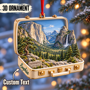 Personalized Yosemite National Park 3D Suitcase Ornament – California Travel Keepsake & Christmas Gift for Nature Lovers 5f46bfbe-ac6d-4e8e-a0e8-fcccd7ee7203-Sculpted-Yosemite-Tunnel-View-Ornament.png