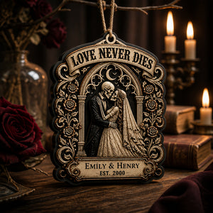 Love Never Dies Gothic Couple Personalized 3-Layer Wood Ornament - Personalized 3-Layered Wood Ornament 5f723efd-1a9b-49fe-9786-e4a4ede6cbf0.jpg