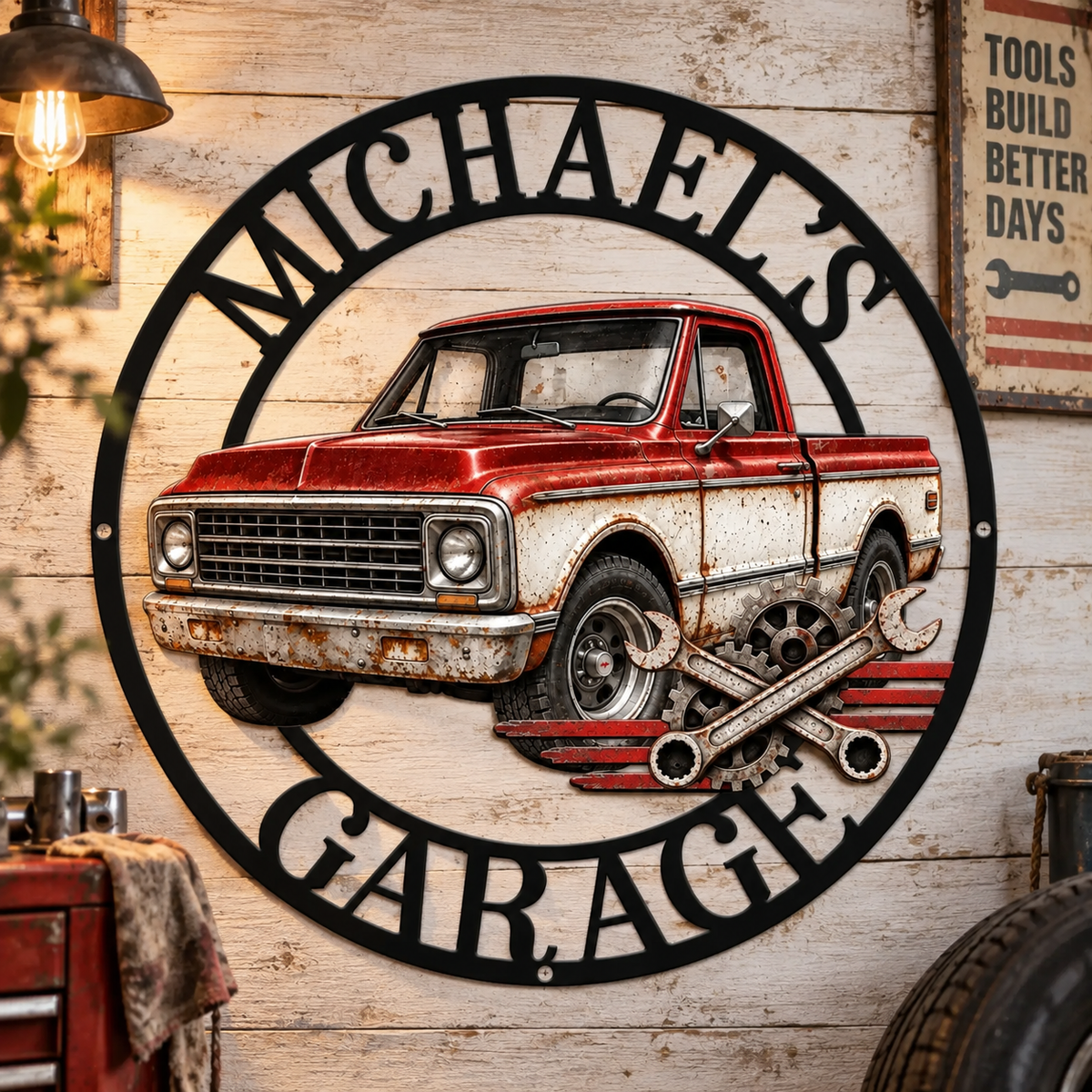 Custom Photo, Name Garage Mechanic Shaped Metal Sign - Personalized Birthday Gifts For Husband, Son, Grandson, Brother, Grandpa, Dad, Yourself, Garage Mode On 5f81661f-2c9b-4d87-9d8d-e086fdbf462c-ff.png