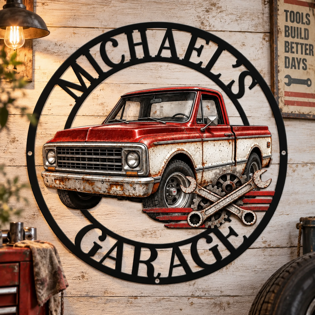 Custom Photo, Name Garage Mechanic Shaped Metal Sign - Personalized Birthday Gifts For Husband, Son, Grandson, Brother, Grandpa, Dad, Yourself, Garage Mode On 5f81661f-2c9b-4d87-9d8d-e086fdbf462c-ff.png