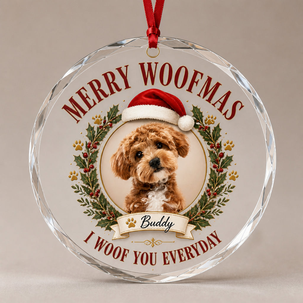 Merry Woofmas Pet Photo Crystal Ornament - Personalized Crystal Ornament 5f8362f2-e1d5-4ea7-b8c7-bd1593feced6.jpg