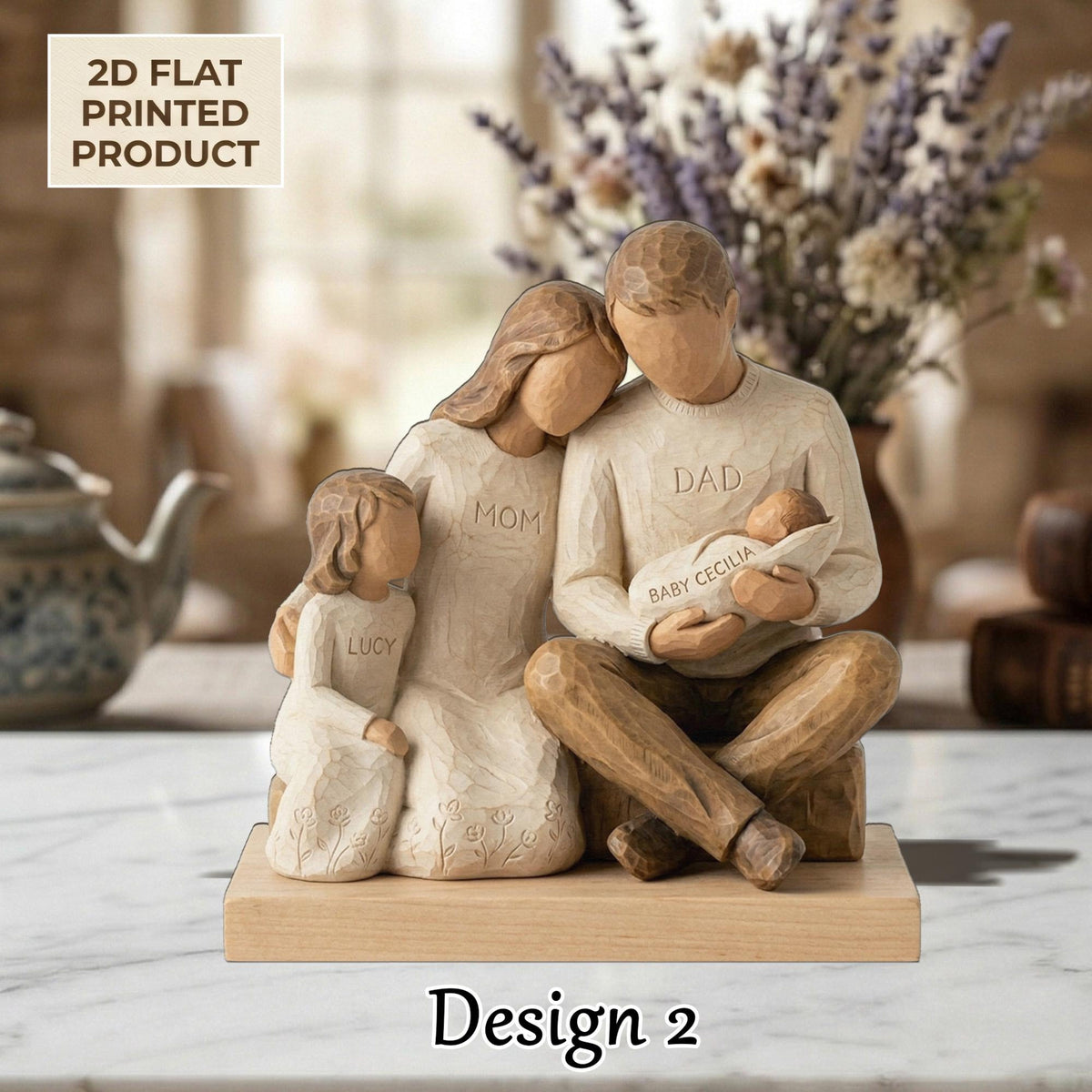 Personalized Family Keepsake 2D FLAT Wooden Block, Mom Dad Gift, Parent Keepsake, Custom Wood Carving, Mother Day Father Day Decor 5f855693-6218-4be2-95b3-b1750f8a9bb7-1.jpg