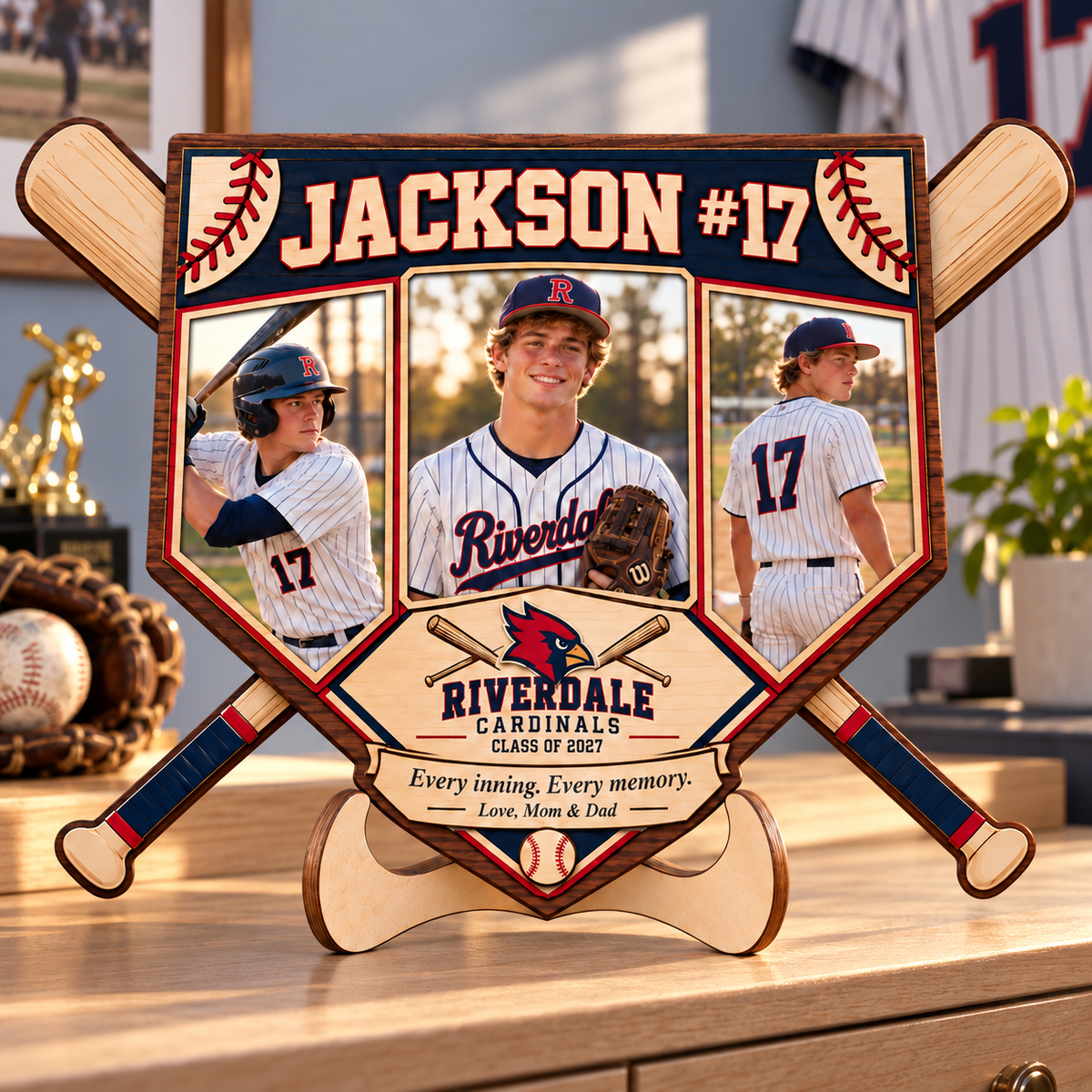 Personalized Baseball Photo Collage Plaque with Stand – Custom Senior Night & Graduation Gift for Baseball Players 5f8aa15e-db21-497b-b238-b34e855131bd-Walnut-Baseball-Legacy-Display-3.png