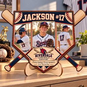 Personalized Baseball Photo Collage Plaque with Stand – Custom Senior Night & Graduation Gift for Baseball Players 5f8aa15e-db21-497b-b238-b34e855131bd-Walnut-Baseball-Legacy-Display-3.png