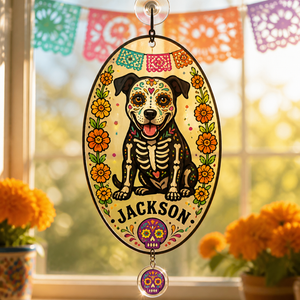 Custom Sugar‑Skull Pet Flameless Candle - Personalized 1 Layered Suncatcher with Charm 5f947c5a-9c90-49b4-acab-f796dd3f2b09.png