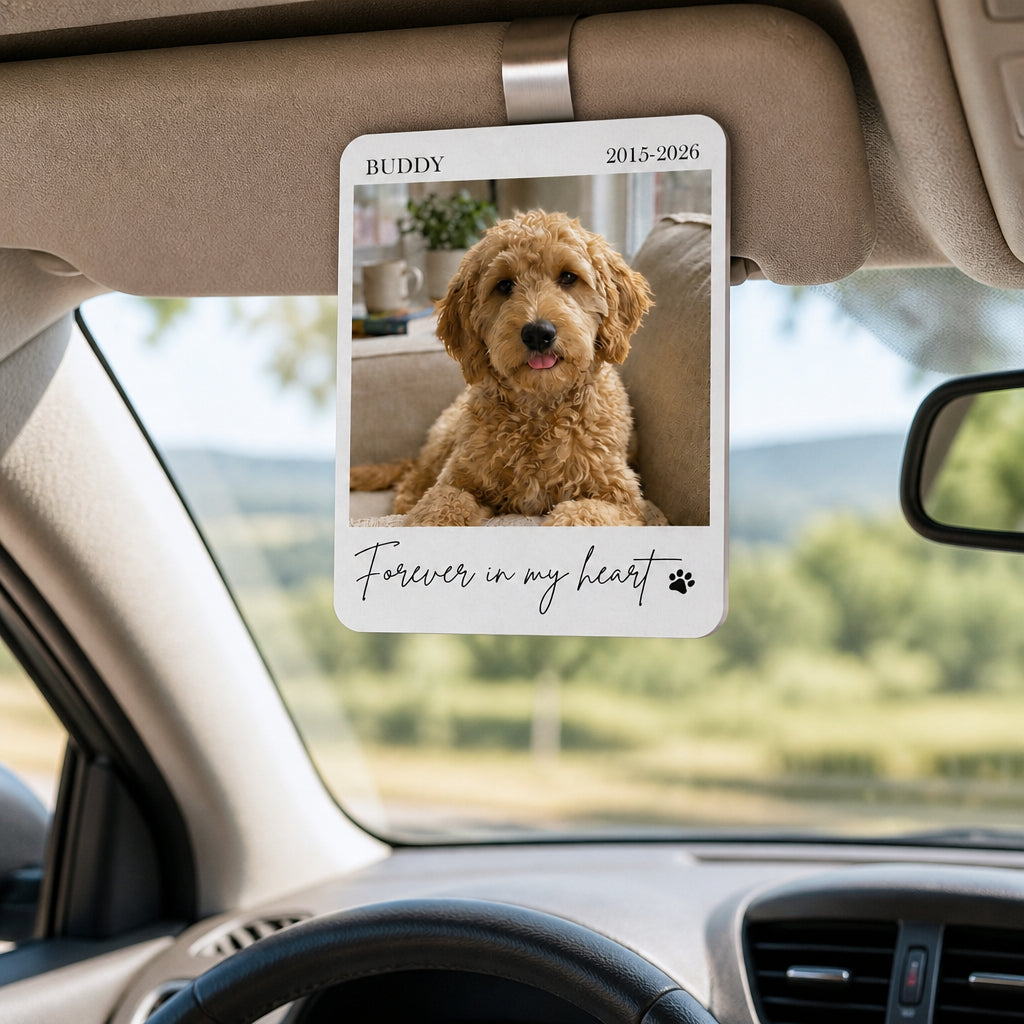 Custom Pet Memorial Car Visor Clip – Photo, Name & Years - Personalized Car Visor Clip 5f95c768-87b2-495f-8d3a-4391c4814573.jpg