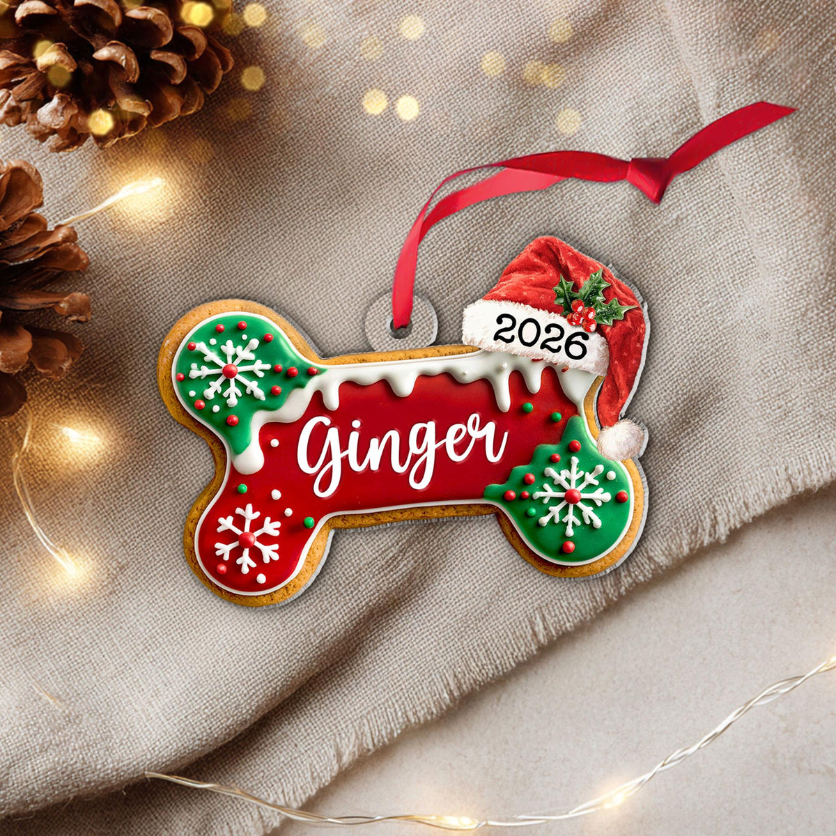 Custom Dog Bone Gingerbread Christmas Ornament, Custom Dog Ornament, Pet Ornament, Dog Lover Gift, New Dog Ornament, Christmas Decor 5f9d7eec-3b3f-4c15-97d1-b1a98cc84e79-8.jpg