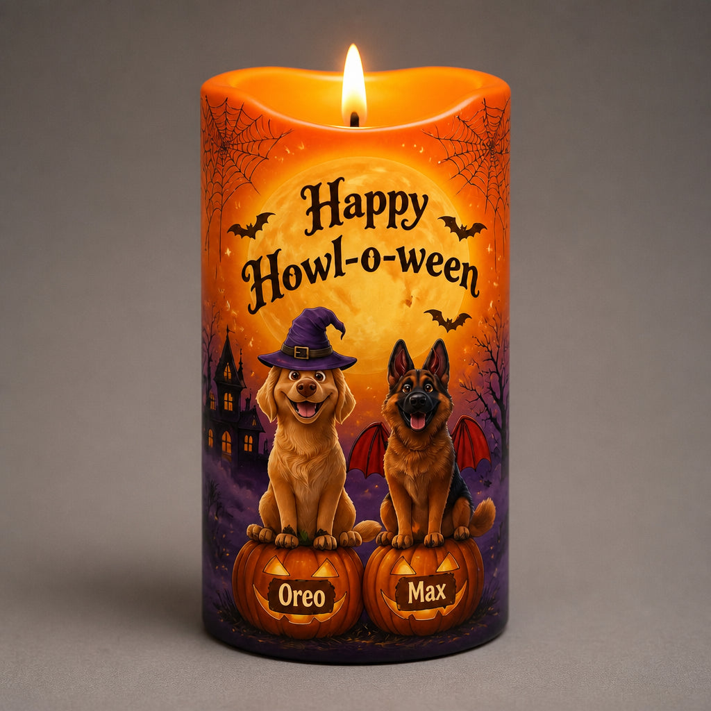 Happy Howl‑o‑ween Personalized Dog Candle - Personalized Candle 5fc17879-b030-4646-a214-d4c8a317ed58.jpg