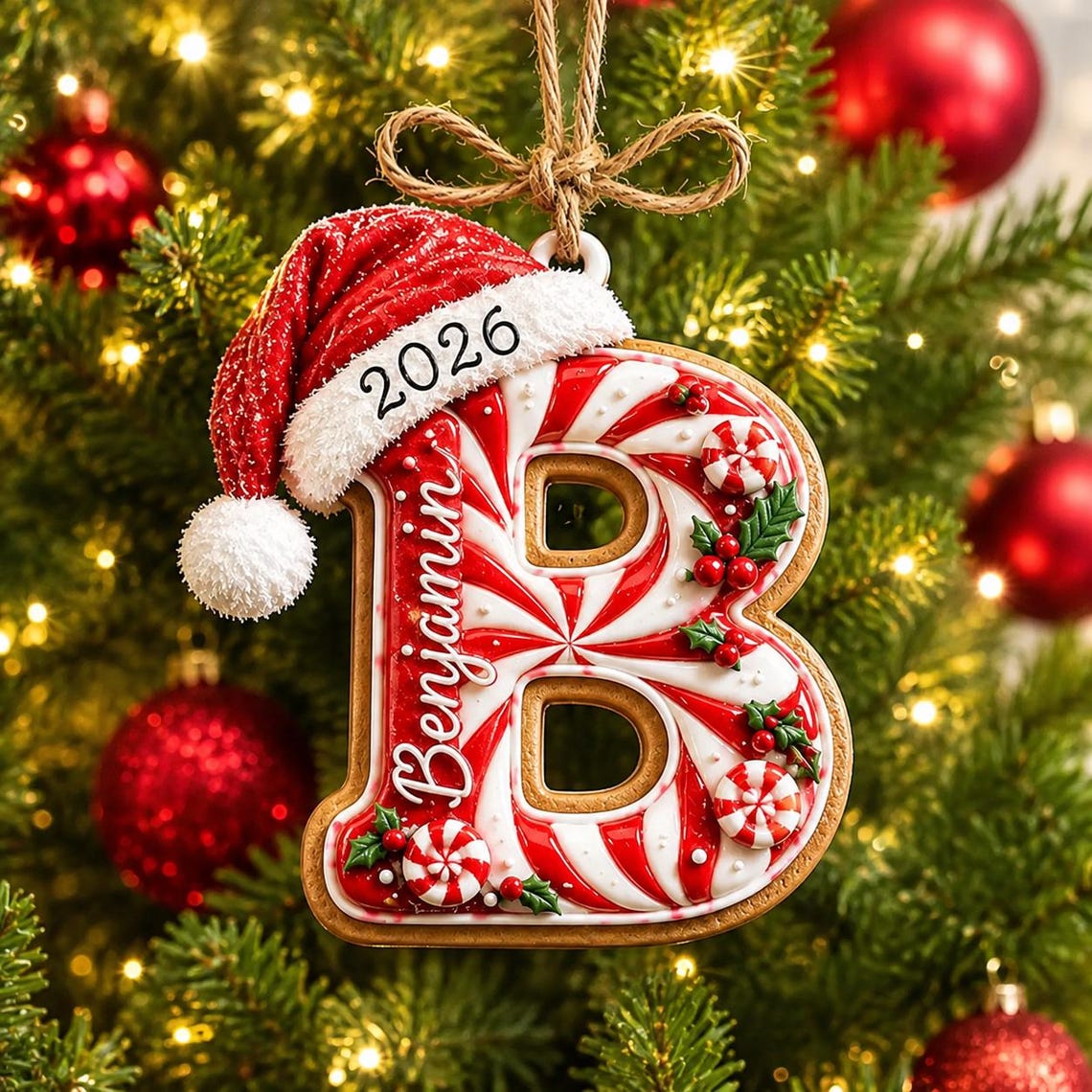Personalized Peppermint Christmas Ornament, Custom Name Initial Monogram Ornament, Candy Cane Letter Xmas Decor,Kids Christmas Tree Ornament 5fce49e4-5bf0-41b0-910c-fc010760fb4b-4.jpg