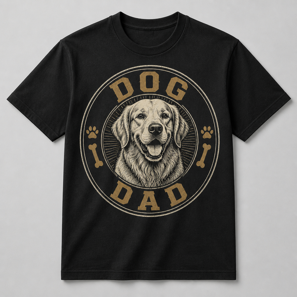 Custom Pet Portrait DOG DAD Tee - Personalized T-shirt 5fcf1c1c-ca00-462d-88f1-6f5253dcf47b.png