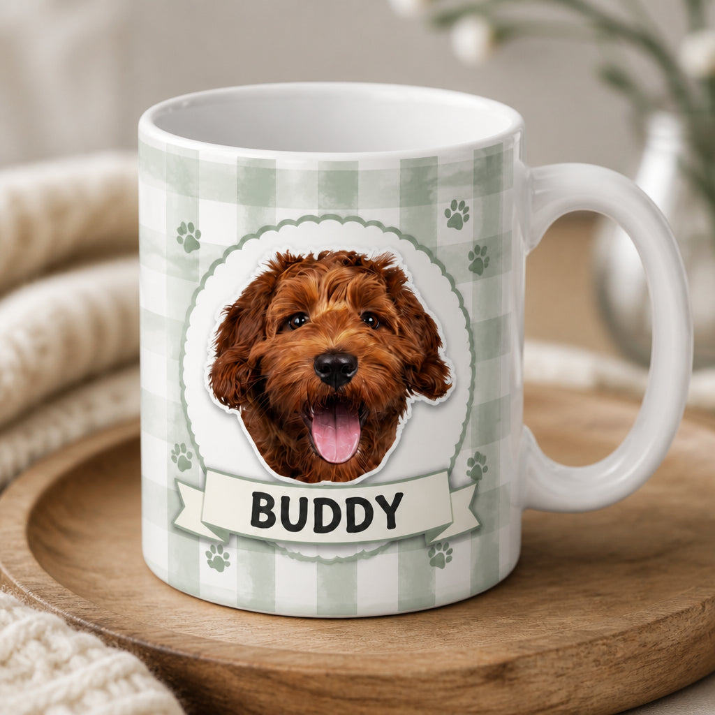 Custom Pet Photo + Name Pastel Badge Mug - Personalized Mug 5fd1355a-cb77-46cb-9096-25bb069572a6.jpg