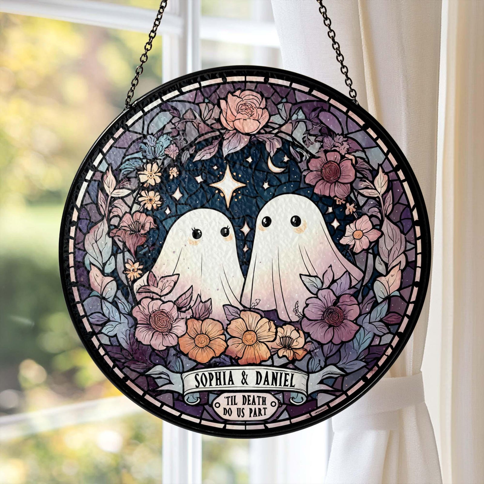 Custom Ghost Couple 'Till Death Do Us Part Wedding Gift Stained Glass Suncatcher Spooky Halloween Decor Ghost Lovers Gothic Anniversary Gift 5fdff3e8-cd4c-4ddf-8cf9-7a60bbdda527-1.jpg