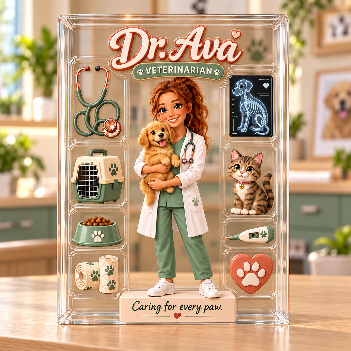 Personalized Veterinarian Acrylic Table Sign, Custom Photo & Name Plaque, Vet Clinic Desk Decor, Veterinarian Appreciation Gift 5fe610d6-37a3-4774-af1c-51496107d446-B-ng-mica-th-y-ng-y-u-1.png
