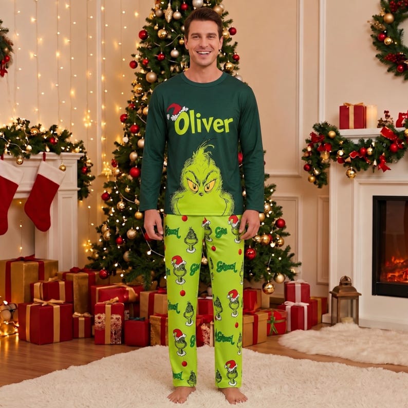 Personalized Christmas Pajamas, Grinch Family Pajamas, Matching Christmas Green Family Pajamas, Couples Christmas Pajamas 5fead197-0ce4-40d7-bd29-5a2a8793fee4-a1.jpg