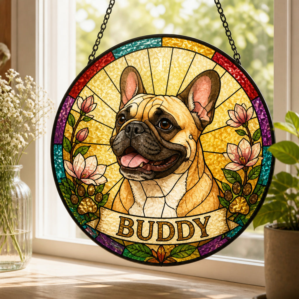 Personalized Stained-Glass Dog Suncatcher – Pet Name Banner - Personalized Suncatcher Stained Glass 5fee25bf-a419-4aaa-b417-7ce75b3fd6dc.jpg