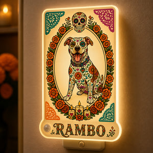 Custom Sugar Skull Pet Night Light – Photo-to-Art with Name - Personalized Acrylic Night Light 5ff275f3-a799-42ac-879c-cf0bc16dc1f0.jpg