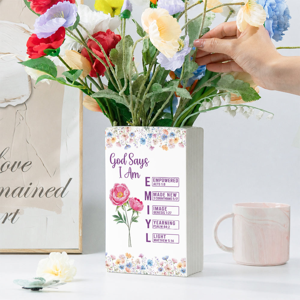 God Says I Am Custom Name- Personalized Ceramic Book Vase 5ffd9288-59a6-4d3f-99cb-96c211fa3a3f-mk3-1-.jpg
