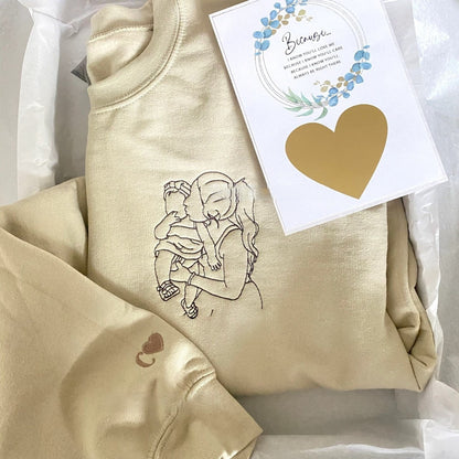 Personalized embroidered custom mom photo shirt